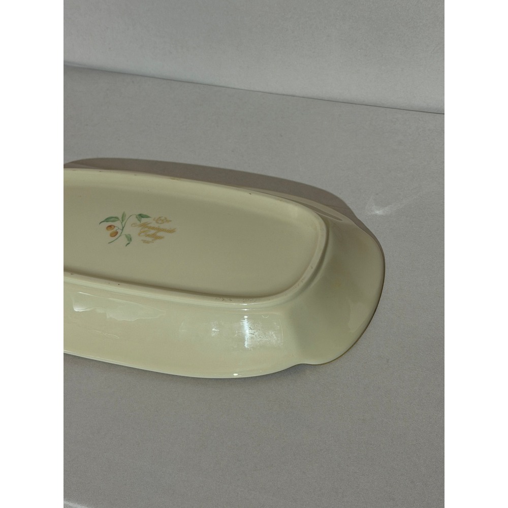 Lenox Morningside Cottage Sandwich Tray Floral Purple Tulip Gold Rim 14 3/8" - Picture 12 of 14